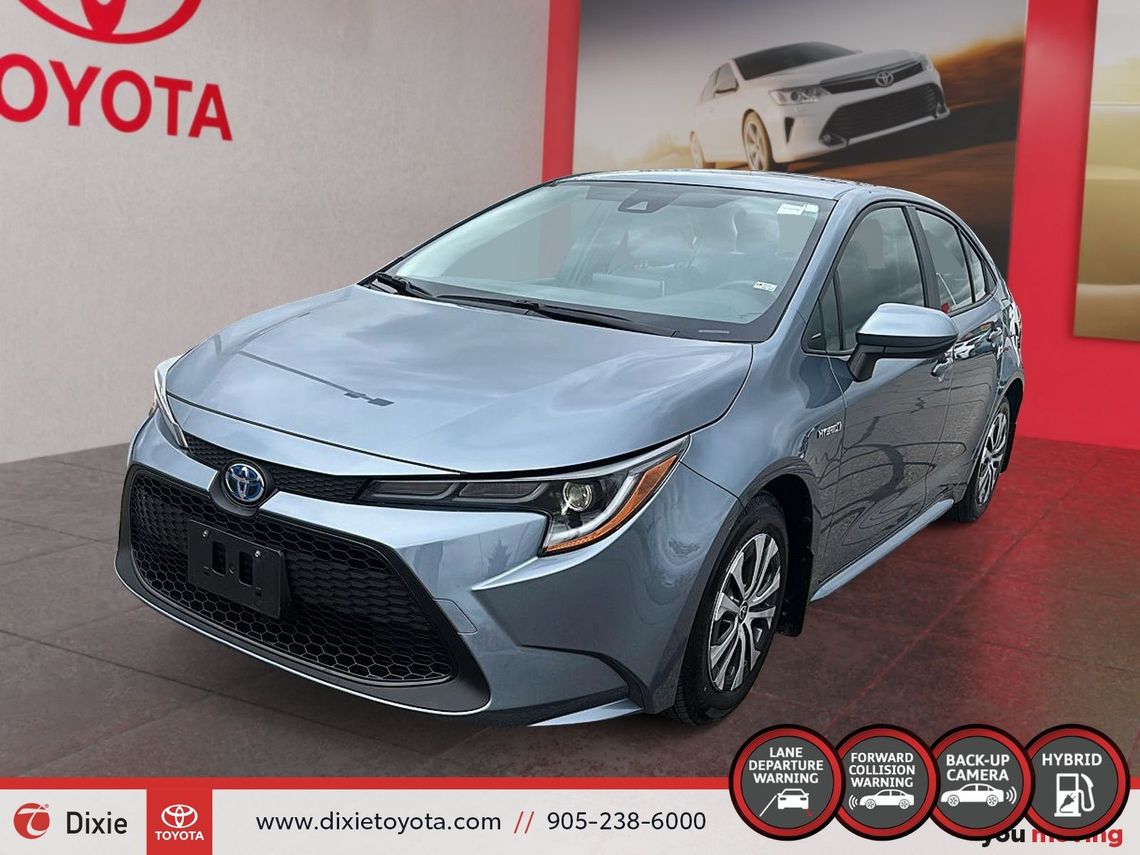 2020 TOYOTA COROLLA HYBRID LE PREMIUM / CLEAN CARFAX / LEATHER SURFACE / BACK UP CAMERA / HETAED STEERING WHEEL / APPLE CARPLAY