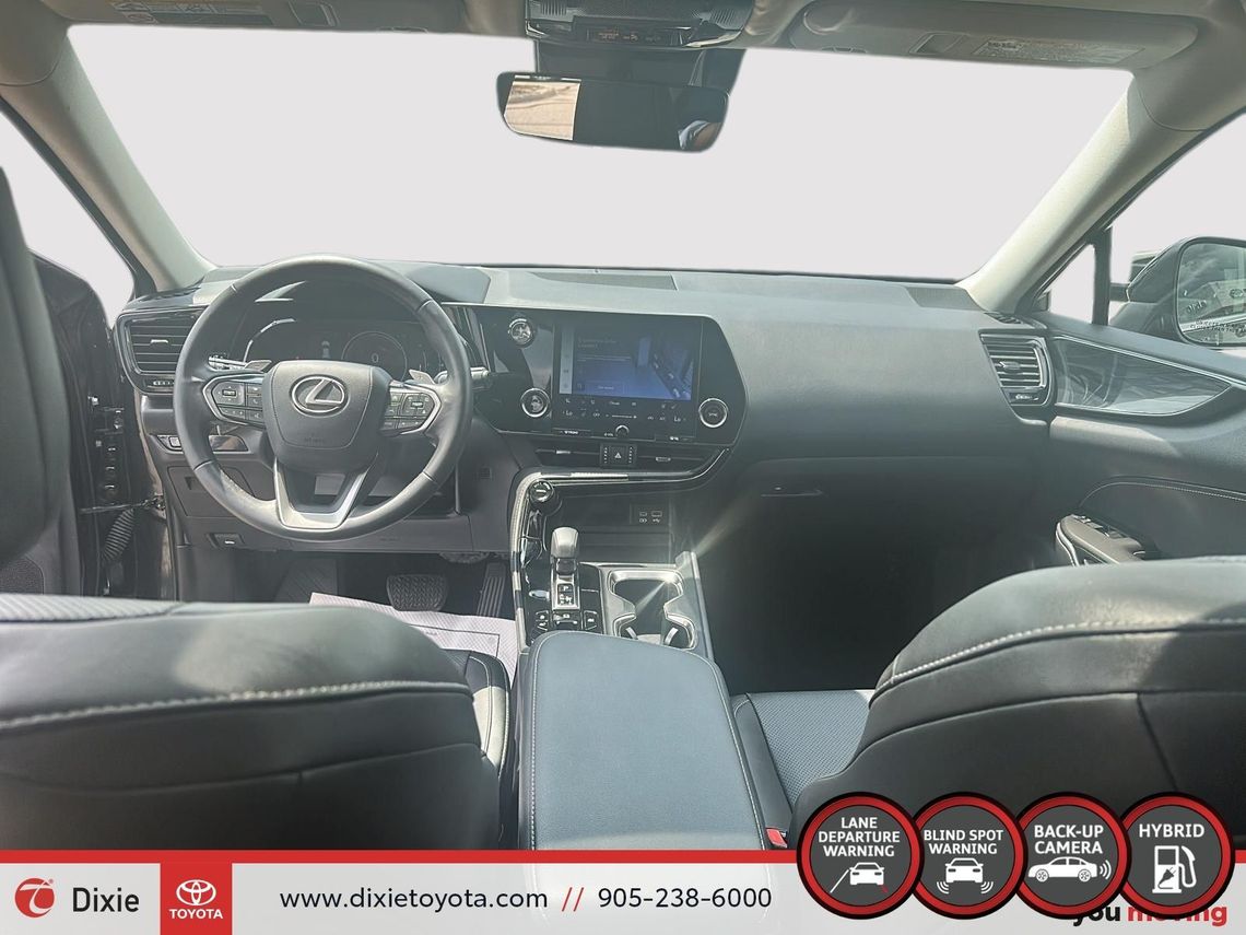 2023 LEXUS NX350H HYBRID PREMIUM PKG / CLEAN CARFAX / HEATED SEATS / LEATHER SURFACE / ALLOY WHEELS / CARPLAY AND ANDROID AUTO