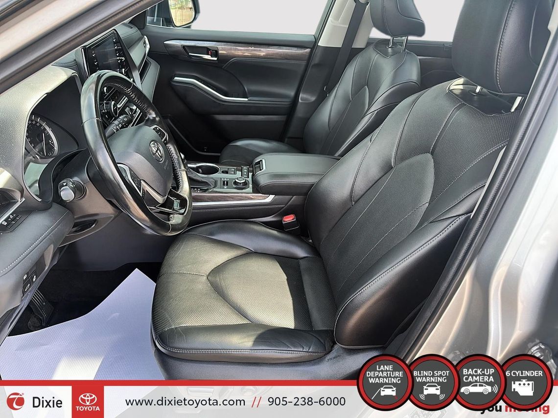 2022 TOYOTA HIGHLANDER LIMITED AWD / TCUV / HEATED AND VENTILATED SEATS / ALLOY WHEELS / LEATHER SURFACE / CARPLAY AND ANDROID AUTO