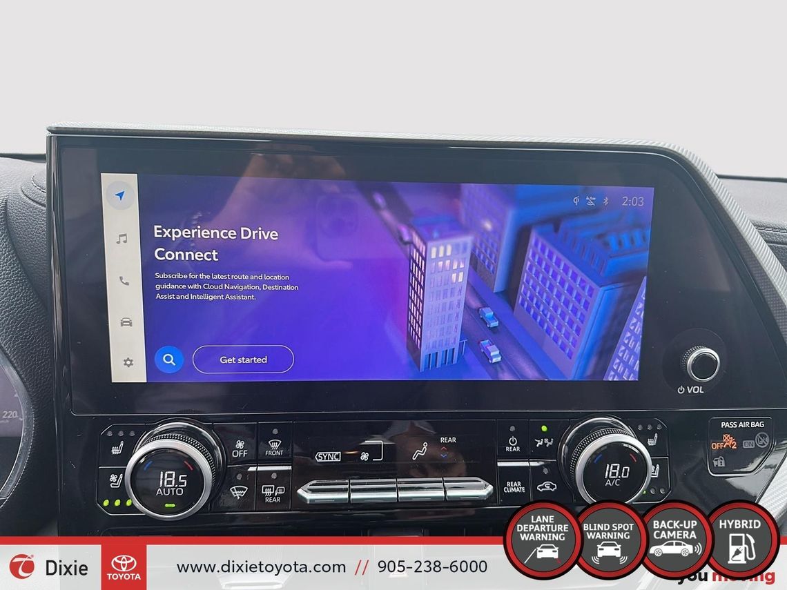 2023 TOYOTA HIGLANDER PLATNIUM HYBRID AWD / TCUV / TOP OF THE LINE / HEATED AND VENTILATED SEATS / HEATED REAR SEATS / CARPLAY AND ANDROID AUTO