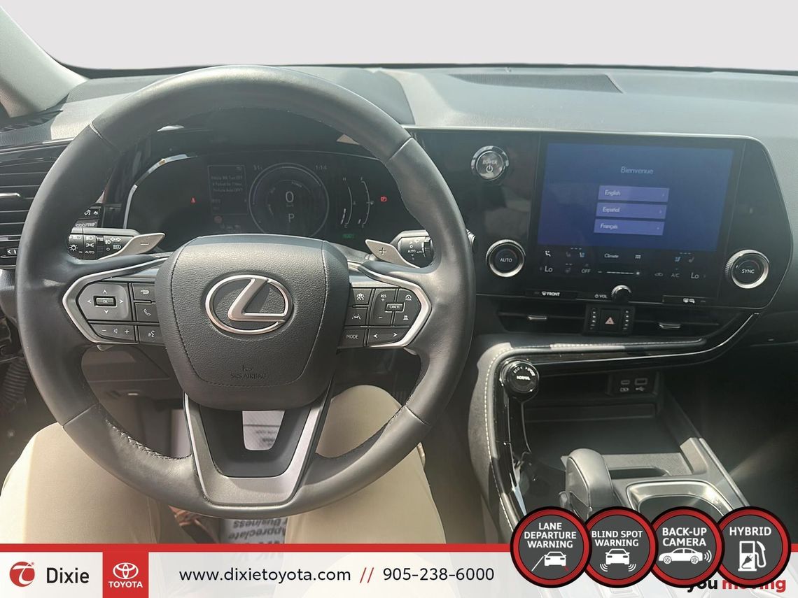 2023 LEXUS NX350H HYBRID PREMIUM PKG / CLEAN CARFAX / HEATED SEATS / LEATHER SURFACE / ALLOY WHEELS / CARPLAY AND ANDROID AUTO